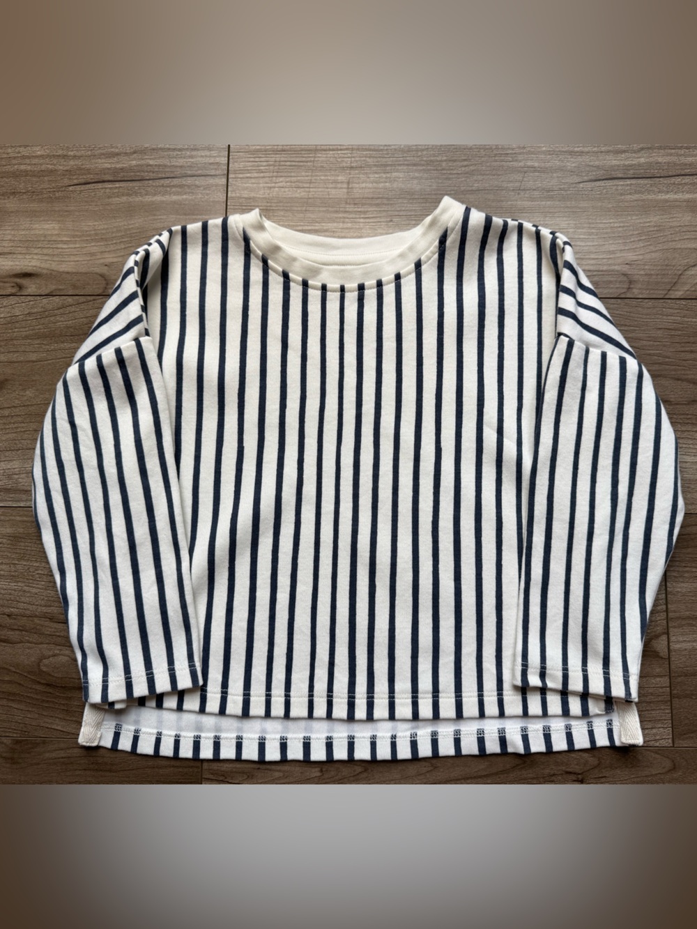 Pehr Dropped Shoulder Long Sleeve
Shirt Stripes Away Ink Blue 3T organic cotton